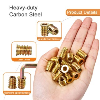 Foto 3 | Foto 3 | Insertos Roscados Ouschr M6 1 0 X 15 Mm Para Madera 100 Unidades - Venta Internacional.