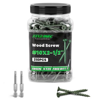 Foto 1 | Foto 1 | Tornillos Para Madera Fixlink De 6 35 Cm Tornillos De Cubierta #10 X 6 35 Cm 310 Unidades - Venta Internacional.