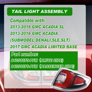 Foto 2 | Foto 2 | Luces Traseras Lochnchn Compatibles Con Gmc Acadia 2013-2017 - Venta Internacional.