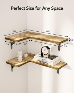 Foto 3 | Foto 3 | Juego De 4 Estantes Flotantes De Esquina Amada Homefurnishing De Madera - Venta Internacional.