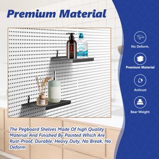 Foto 4 | Foto 4 | Juego De 6 Estantes De Madera Perforada Pekgril  25 4 X 10 92 Cm  Metal Negro - Venta Internacional.