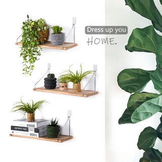 Foto 5 | Foto 5 | Juego De Estantes Flotantes Mitime De Madera Maciza Rústica (paquete De 3) - Venta Internacional.