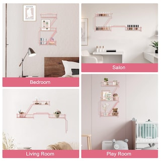 Foto 6 | Foto 6 | Estante Fire Escape Shelf Sweetsage Decoración De Pared 3 Niveles Color Rosa Salvia - Venta Internacional.