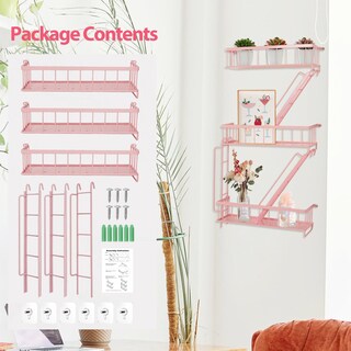 Foto 7 | Foto 7 | Estante Fire Escape Shelf Sweetsage Decoración De Pared 3 Niveles Color Rosa Salvia - Venta Internacional.