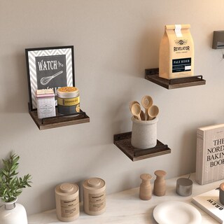 Foto 5 | Foto 5 | Estante Flotante Ryofobetto Small Farmhouse De 6 X 6 Pulgadas Juego De 3 Color Marrón - Venta Internacional.
