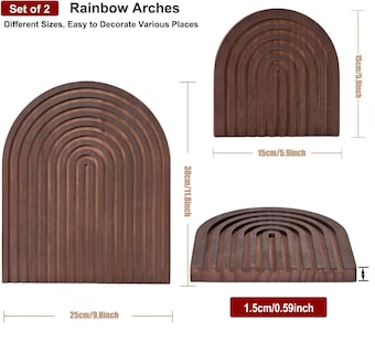 Foto 3 | Foto 3 | Set Decorativo De Decoración Vintage Con Arco De Madera Homtik (2 Unidades) - Venta Internacional.