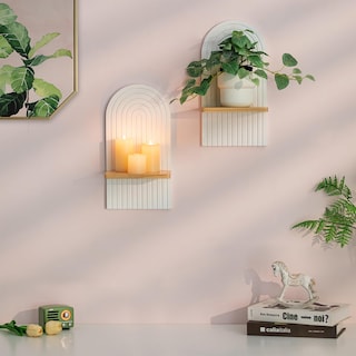 Foto 7 | Foto 7 | Estantería De Pared Walasis Boho De Madera Flotante De Pino Blanco - Venta Internacional.