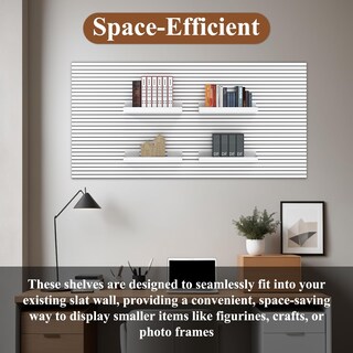 Foto 4 | Foto 4 | Estantería Slatwall Mqkiwao  16 X 8 Cm  Metal Blanco (2 Unidades) - Venta Internacional.