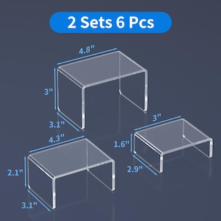 Foto 2 | Foto 2 | Soporte De Pantalla Niubee  Acrílico  3 Peldaños  Transparente  2 Juegos - Venta Internacional.