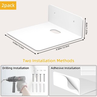 Foto 2 | Foto 2 | Estantes Flotantes Wisfame Pequeños Blancos Para Pared 12 5 X 12 5 X 4 Cm Paquete De 2 - Venta Internacional.