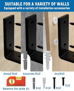 Foto 5 | Foto 5 | Soportes De Estante Leopo De 30 Cm Para Estantería Flotante Diy  Paquete De 6 - Venta Internacional.