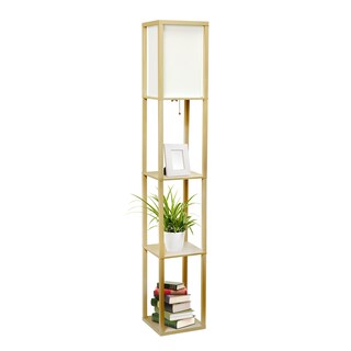 Foto 7 | Foto 7 | Lámpara De Pie Simple Designs Lf1014-tan-lb Etagere Organizer - Venta Internacional.