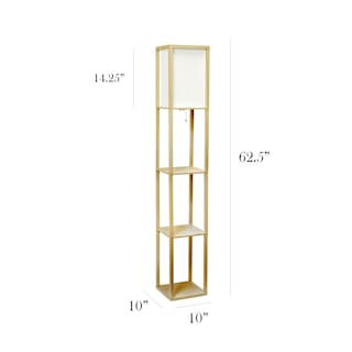 Foto 5 | Foto 5 | Lámpara De Pie Simple Designs Lf1014-tan-2pk Etagere Paquete De 2 Unidades Color Canela - Venta Internacional.