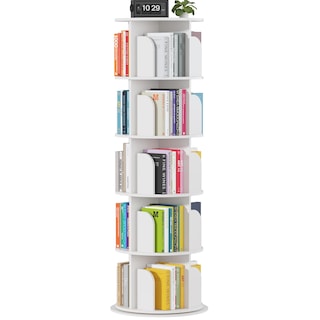 Foto 1 | Foto 1 | Librería Giratoria Con Forma De Torre 5 Niveles Blanca - Venta Internacional.