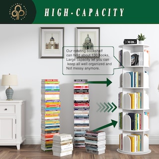 Foto 2 | Foto 2 | Librería Giratoria Con Forma De Torre 5 Niveles Blanca - Venta Internacional.