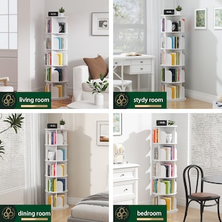 Foto 4 | Foto 4 | Librería Giratoria Con Forma De Torre 5 Niveles Blanca - Venta Internacional.