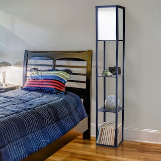 Foto 2 | Foto 2 | Lámpara De Pie Simple Designs Lf1014-nav-lb Etagere Organizer - Venta Internacional.