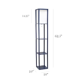 Foto 3 | Foto 3 | Lámpara De Pie Simple Designs Lf1014-nav-lb Etagere Organizer - Venta Internacional.