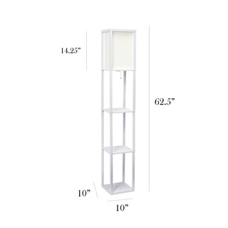 Foto 3 | Foto 3 | Lámpara De Pie Simple Designs Lf1014-wht-lb Etagere Organizer - Venta Internacional.