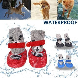 Foto 6 | Foto 6 | Botas Para Perros Y Gatos Zapatos Calcetines Impermeables Suela Antideslizante Color Negro - Venta Internacional.