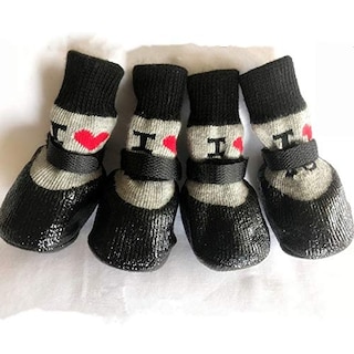 Foto 7 | Foto 7 | Botas Para Perros Y Gatos Zapatos Calcetines Impermeables Suela Antideslizante Color Negro - Venta Internacional.