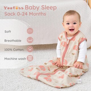 Foto 2 | Foto 2 | Saco De Dormir Para Bebés Yoofoss De 0 A 6 Meses 100% Algodón 0 5 Tog Paquete De 3 - Venta Internacional.