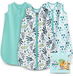 Foto 1 | Foto 1 | Saco De Dormir Para Bebé Cute Castle Ligero 100% Algodón 0-6 M Paquete De 3 - Venta Internacional.