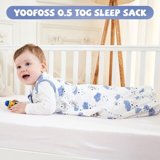 Foto 6 | Foto 6 | Saco De Dormir Para Bebés Yoofoss De 0 A 6 Meses 100% Algodón Ligero - Venta Internacional.