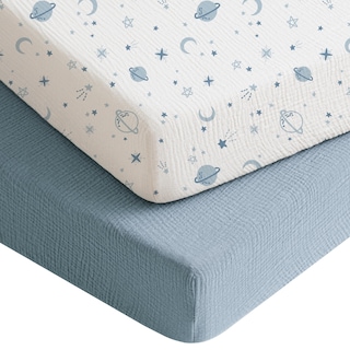 Foto 1 | Foto 1 | Sábanas De Muselina Konssy Para Niños Y Niñas  71 X 133 Cm  Paquete De 2 - Venta Internacional.