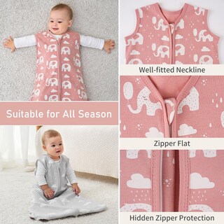 Foto 5 | Foto 5 | Saco De Dormir Para Bebés Yoofoss De 12 A 18 Meses  100% Algodón  0 5 Tog  Paquete De 3 - Venta Internacional.