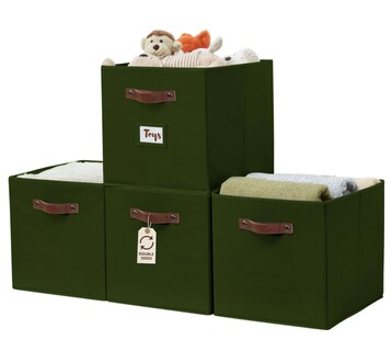 Foto 1 | Foto 1 | Cestas De Almacenamiento Decomomo Cubos De Almacenamiento 38 X 33 X 33 Cm Color Verde Oliva - Venta Internacional.