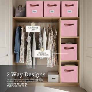 Foto 4 | Foto 4 | Cestas De Almacenamiento Decomomo Cubos De Almacenamiento 38 X 33 X 33 Cm Rosas 4 Unidades - Venta Internacional.