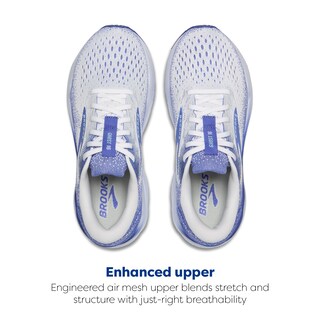 Foto 4 | Foto 4 | Zapatilla De Correr Brooks Ghost 16 Para Mujer Blanca/amparo Azul 7m - Venta Internacional.