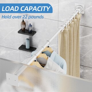 Foto 3 | Foto 3 | Barra De Cortina De Ducha Corklatta De Acero Inoxidable Blanco 32-92 Cm - Venta Internacional.