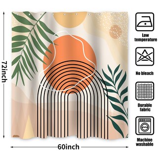 Foto 7 | Foto 7 | Cortina De Ducha Gkleasg De Mediados De Siglo Abstracta Impermeable 60 X 72 Cm - Venta Internacional.