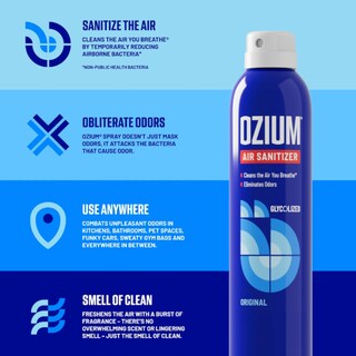 Foto 3 | Foto 3 | Desinfectante De Aire Y Eliminador De Olores Ozium  240 Ml  Aroma Original - Venta Internacional.