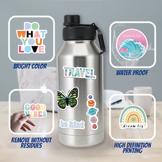 Foto 7 | Foto 7 | Adhesivos Debinolo Preppy Summer 120 Unidades Para Botellas De Agua Para Niñas - Venta Internacional.