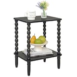 Mesa Auxiliar Fultyle Negra Con Estante De 2 Niveles Mesa De Noche Vintage - Venta Internacional.