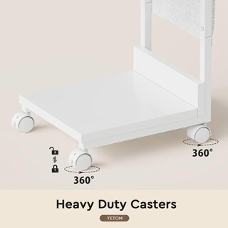 Foto 5 | Foto 5 | Mesa Auxiliar Yetom C Con Estante De Almacenamiento De 2 Niveles Con Ruedas  Color Blanco - Venta Internacional.