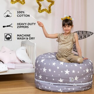 Foto 4 | Foto 4 | Funda Para Puf Con Almacenamiento De Animales De Peluche 100% Algodón - Venta Internacional.