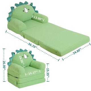 Foto 6 | Foto 6 | Sofá Plegable Para Niños Momcaywex Triceratops Con Espuma Plegable - Venta Internacional.