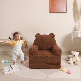 Foto 3 | Foto 3 | Sofá Plegable Para Niños Momcaywex Sherpa Teddy Bear A Partir De 18 Meses - Venta Internacional.
