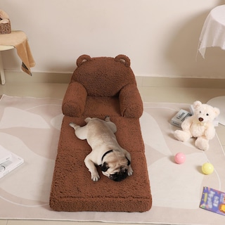 Foto 4 | Foto 4 | Sofá Plegable Para Niños Momcaywex Sherpa Teddy Bear A Partir De 18 Meses - Venta Internacional.