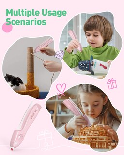 Foto 4 | Foto 4 | Pistola De Pegamento Caliente Doinow Con Forma De Bolígrafo 6s Precalentable Inalámbrica Rosa - Venta Internacional.