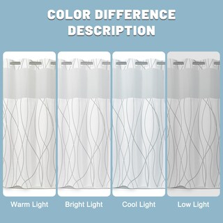 Foto 6 | Foto 6 | Juego De Cortinas De Ducha Lxbni Sin Gancho A Rayas Grises Y Blancas 180 X 200 Cm - Venta Internacional.
