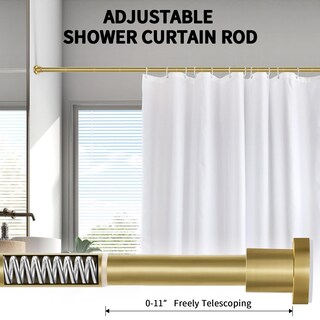 Foto 5 | Foto 5 | Barra De Cortina De Ducha Zyrw Dorada Ajustable De 90 A 250 Cm De Acero Inoxidable - Venta Internacional.