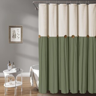 Foto 1 | Foto 1 | Cortina De Ducha Awellife Farmhouse Con Textura De Lino Crema - Venta Internacional.