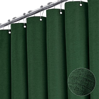 Foto 1 | Foto 1 | Cortina De Ducha Bttn De Tela Extralarga 182 X 214 Cm Verde Esmeralda - Venta Internacional.