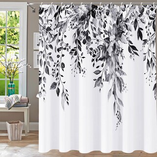 Foto 1 | Foto 1 | Cortina De Ducha Yiartaan Blanca Y Negra Impermeable 180 X 180 Cm - Venta Internacional.
