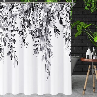 Foto 2 | Foto 2 | Cortina De Ducha Yiartaan Blanca Y Negra Impermeable 180 X 180 Cm - Venta Internacional.